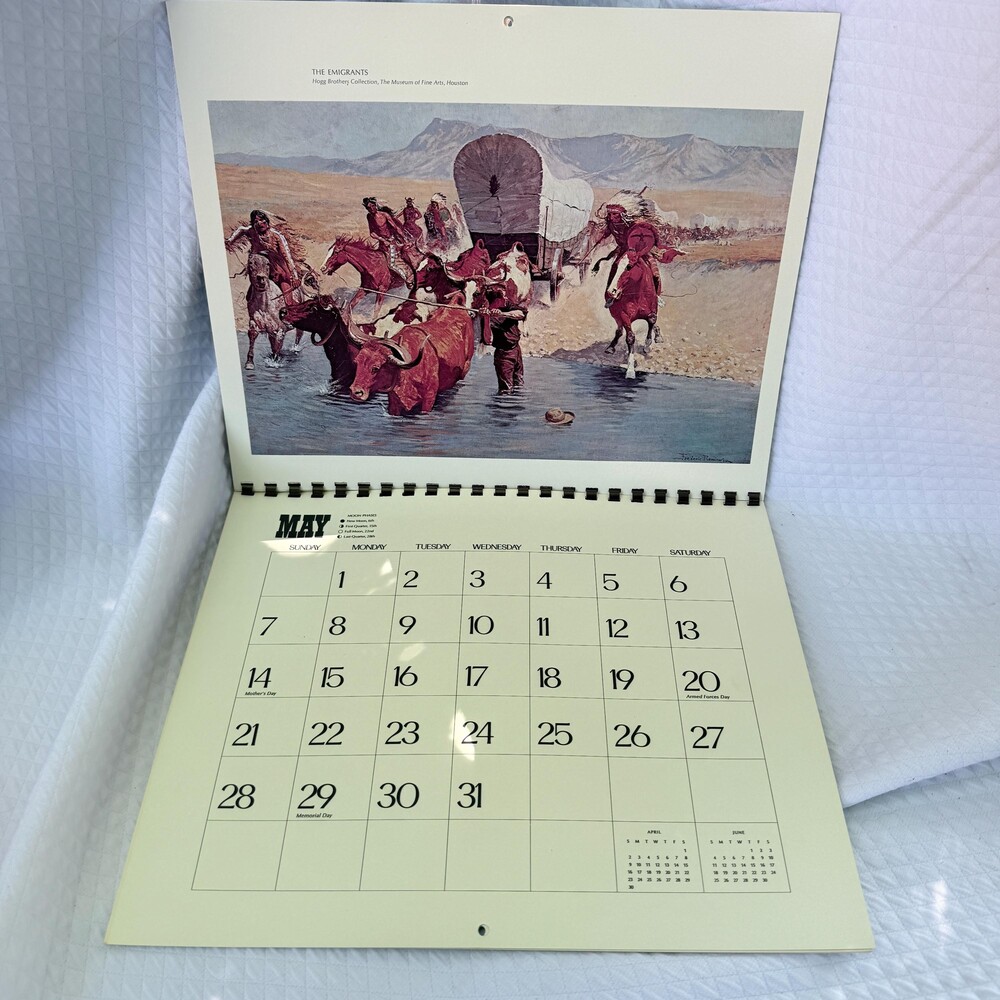 Vintage 1978 Frederic Remington Calendar 14 Full Color Western Art Prints - Picture 11 of 14